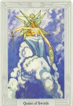 Sværdernes Dronning tarotkort